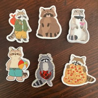 Image 1 of Edgrrr the Raccoon Stickers