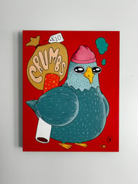 Image 2 of "Pigeon in my Gran's Garden" Painting