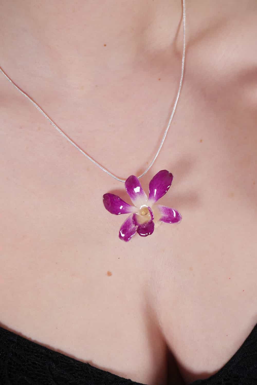 Image of Mini Dendrobium Pendant (Blue & Purples)