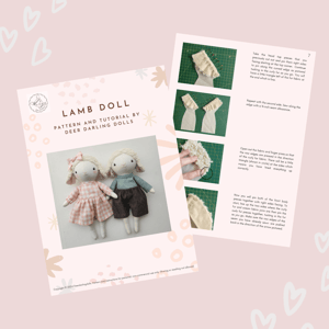 Image of Lamb Doll Sewing Pattern - Digital PDF Doll Sewing Pattern