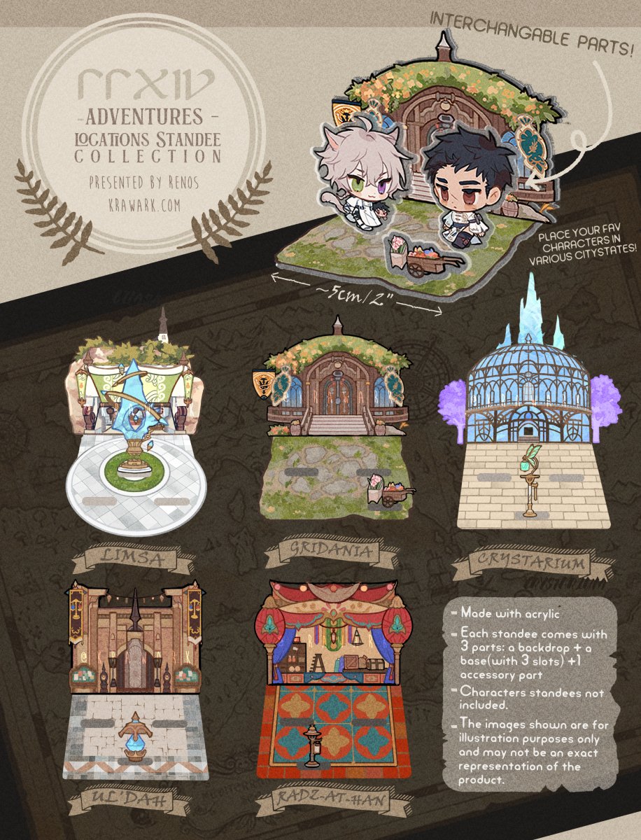 FFXIV Locations standees collection