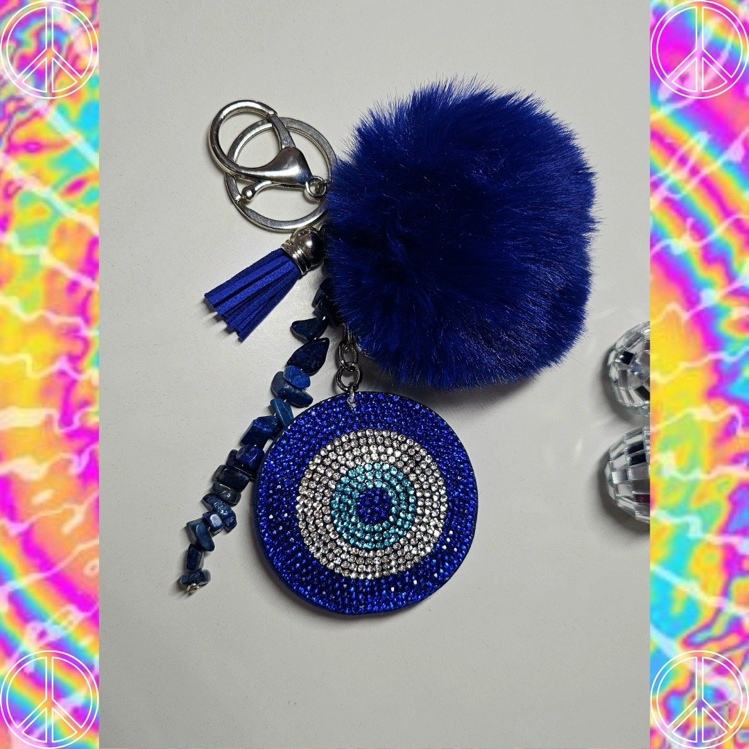 Image of Lapis Lazuli Evil Eye Keyring
