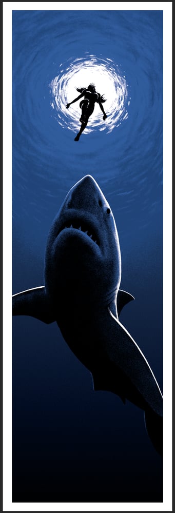 Image of COME ON IN THE WATER - GLOW IN THE DARK Art Print Variant.