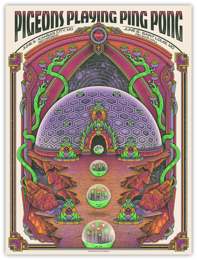 Pigeons Playing Ping Pong - Missouri 2024 Poster - Paper | Kory