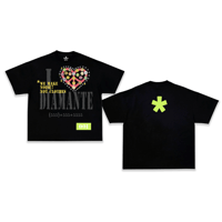 [2] "I  <3 DIAMANTE" Tee (BLACK)