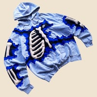 Image 2 of REWORKED NIKE CRACKED 3D PUFF SKELETON 3 LAYER HOODIE SIZE L/XL