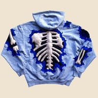 Image 6 of REWORKED NIKE CRACKED 3D PUFF SKELETON 3 LAYER HOODIE SIZE L/XL