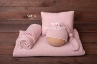 Image 2 of Newborn photo set rainbow pink