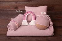 Image 1 of Newborn photo set rainbow pink