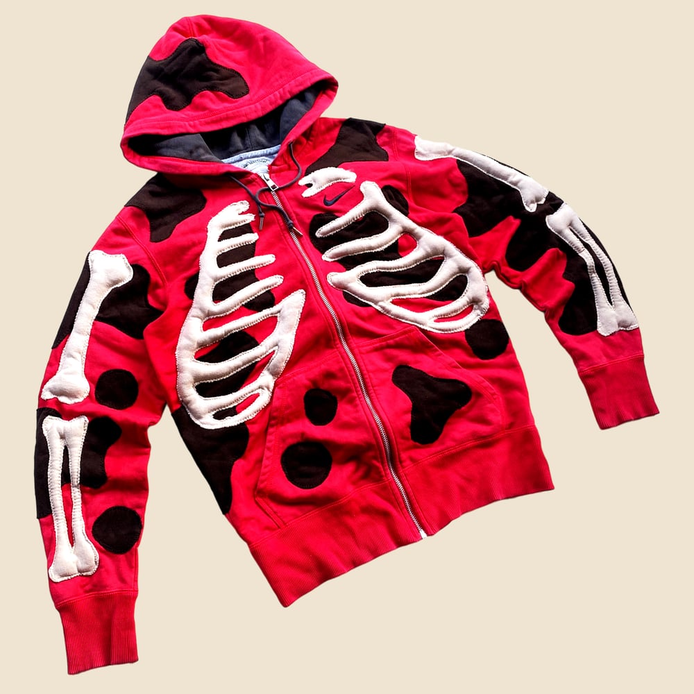 REWORKED NIKE FLOW 3D PUFF SKELETON ZIPHOODIE SIZE S