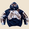 REWORKED NIKE CRACK FLOW 3D SKELETON HOODIE SIZE L