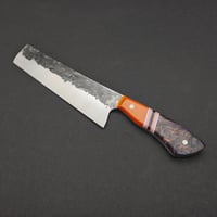 Image 2 of Hand forged Nakiri orange / purple