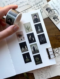 Image 3 of Haunted Victorian Manor Stamp Washi Tape (25mm wide, stamp perforation)
