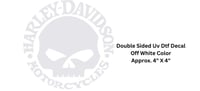 D2046 Motorcycle Decal White New