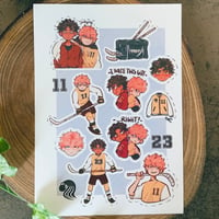 Image 1 of Hockey Boys Sticker Sheet