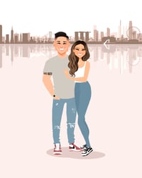 Image 4 of Couple with custom background