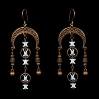 "Alisa" Vertebrae Bone Earrings