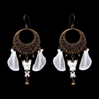 "Eysha" Scapulae and Vertebrae Bone Earrings