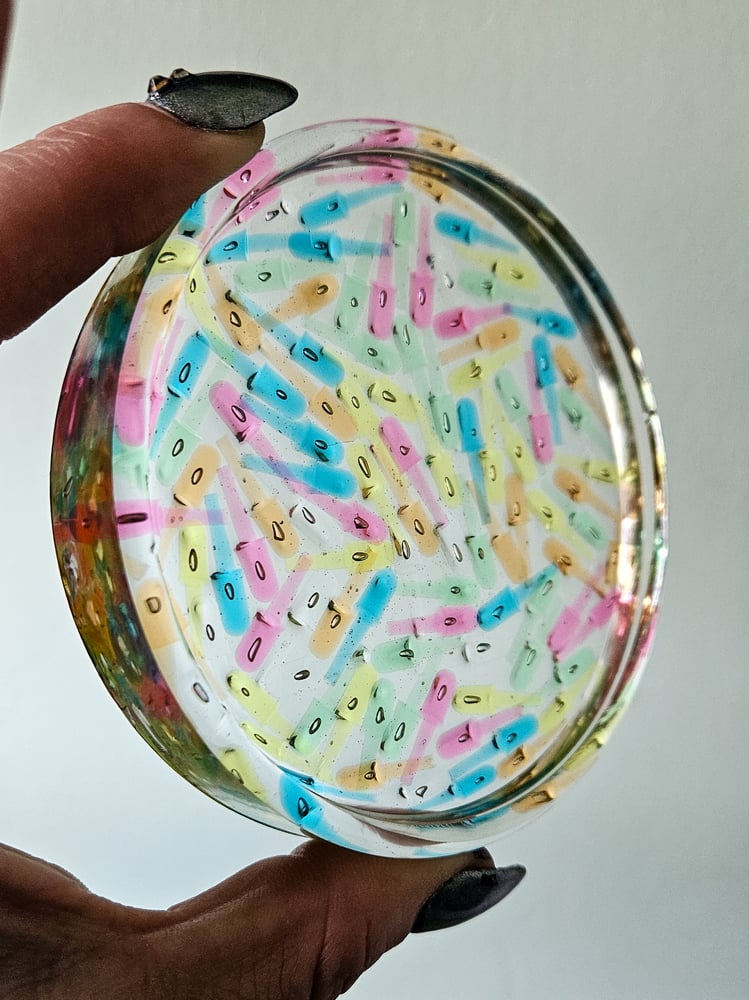 Image of Lite Brite Petri Dish Coaster