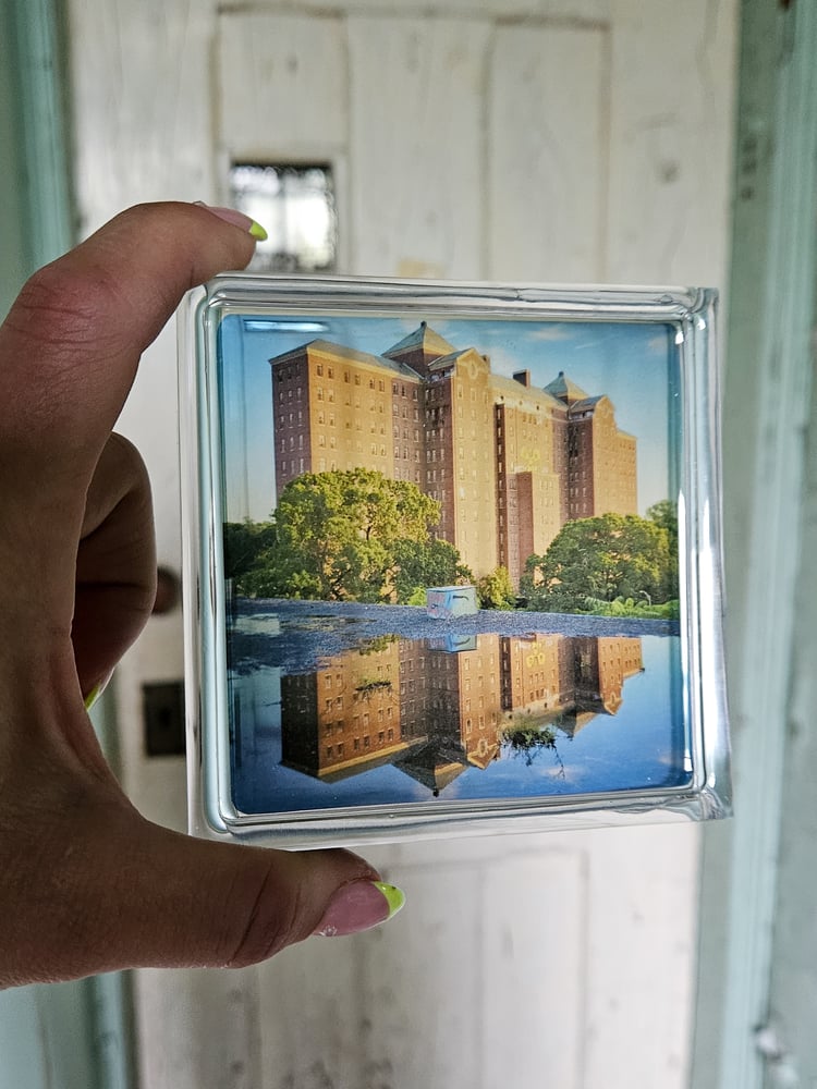 Image of Building 93 Reflection Square Coaster