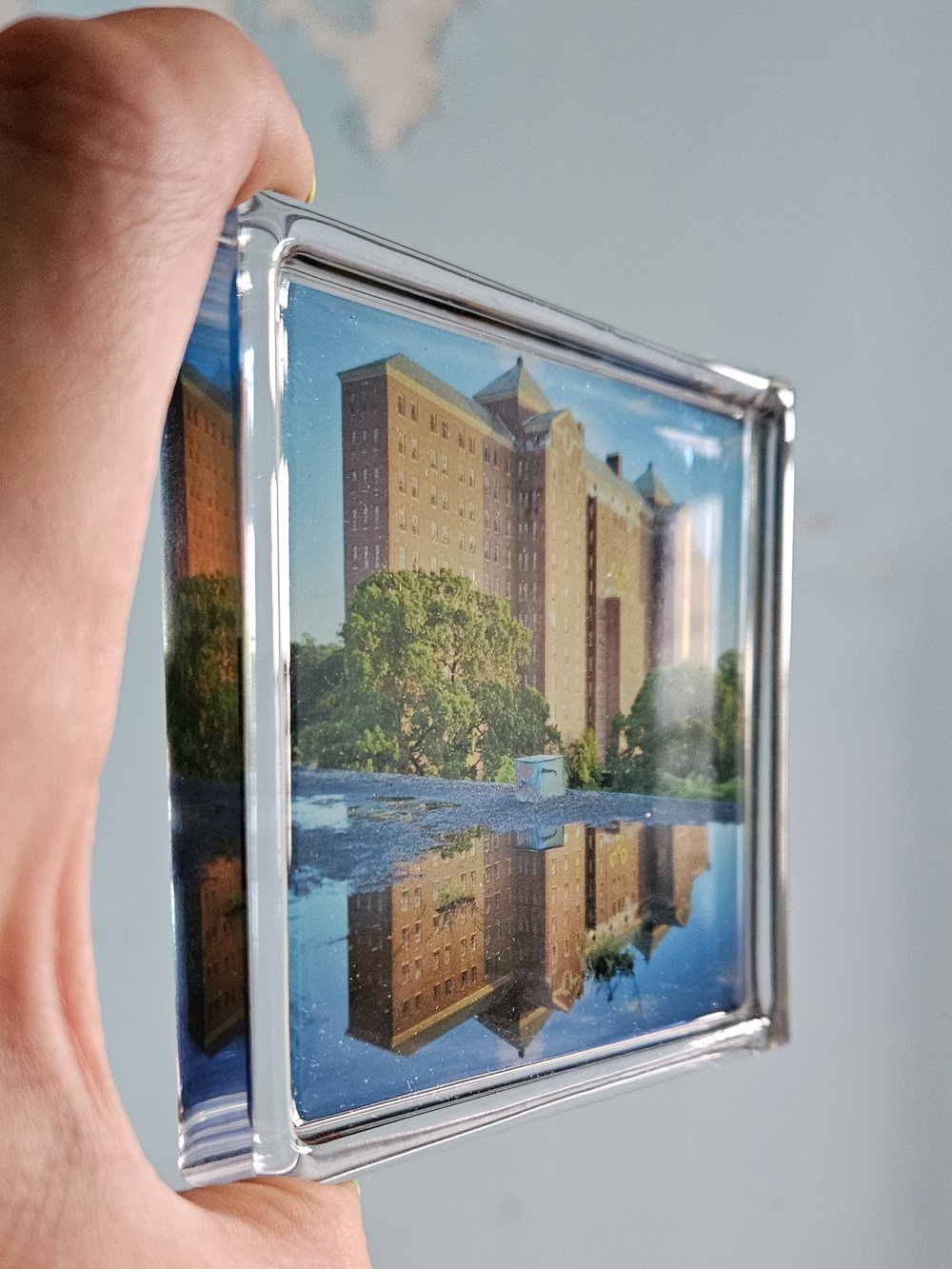 Image of Building 93 Reflection Square Coaster