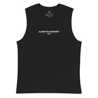 Image 1 of Mens Muscle Back Gym Tank Top Vest Black Always Hungry VCS