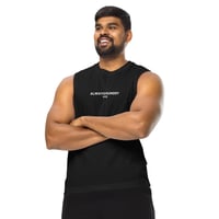 Image 4 of Mens Muscle Back Gym Tank Top Vest Black Always Hungry VCS