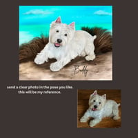 Image 4 of Custom pet portrait Canvas ready to hang