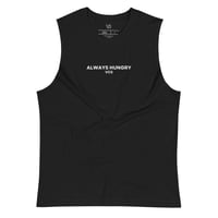 Image 5 of Mens Muscle Back Gym Tank Top Vest Black Always Hungry VCS