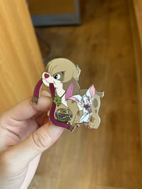 Image 1 of Dog and bat Fantasy Pin