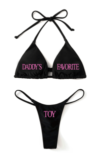 DADDY'S FAVORITE SLUT BIKINI SWIMSUIT SET