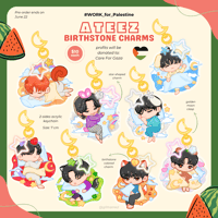 Image 1 of [PRE-ORDER] ATEEZ BIRTHSTONE CHARMS