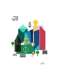 Image 3 of 2026 World Cup Houston Poster