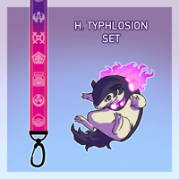 Image 2 of HISUIAN STARTERS LANYARD + EPOXY KEYCHAINS