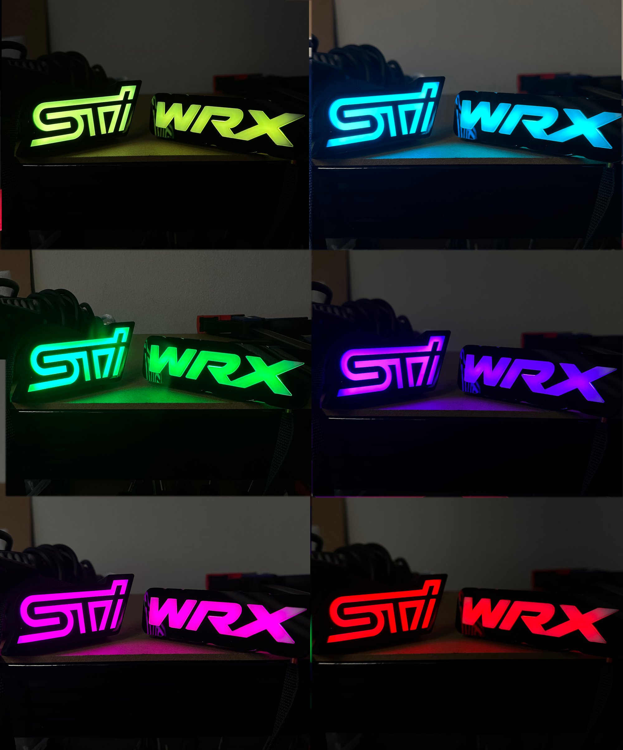 RGB / RGB Flowing Front Grille WRX / STI Emblems | The Subastore