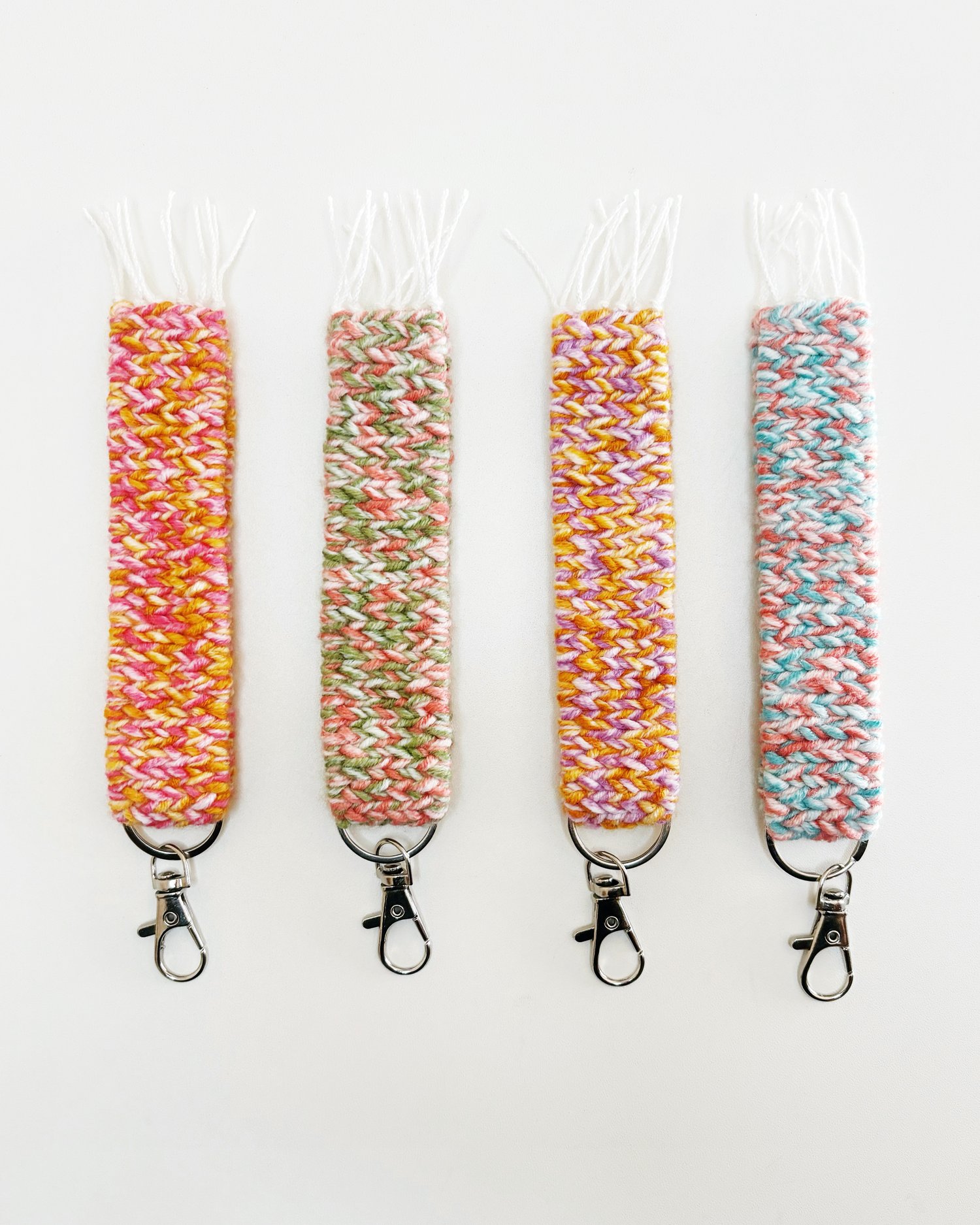 Image of Colourful Woven Wristlet Keyring 