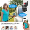 16MP 8K PTZ Security Camera - IPC360 Home App, 4 Lenses, 10X Zoom, WiFi, Two-Way Audio