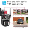 16MP 8K PTZ Security Camera - IPC360 Home App, 4 Lenses, 10X Zoom, WiFi, Two-Way Audio