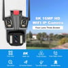 16MP 8K PTZ Security Camera - IPC360 Home App, 4 Lenses, 10X Zoom, WiFi, Two-Way Audio