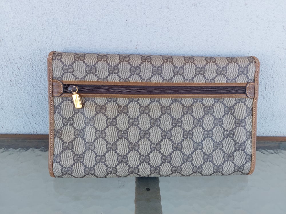 Image of Vintage Gucci brown GG monogram clutch / bag