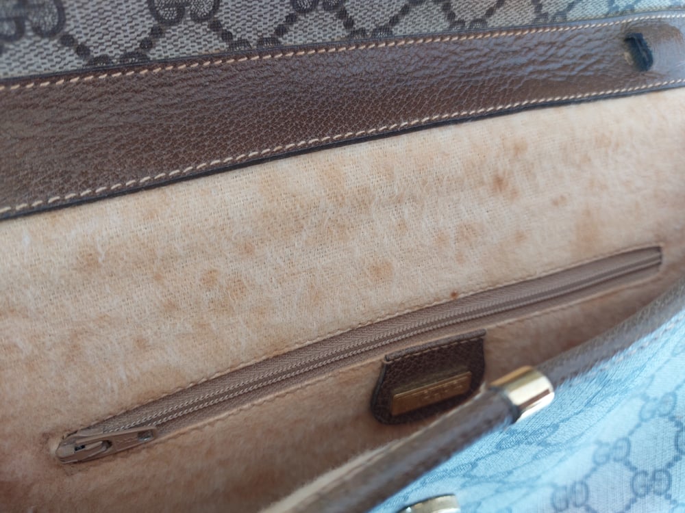 Image of Vintage Gucci brown GG monogram clutch / bag