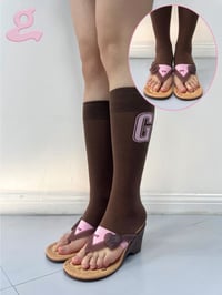 Image 2 of Bikini Bow Clash Clip-On Socks (2-in-1)