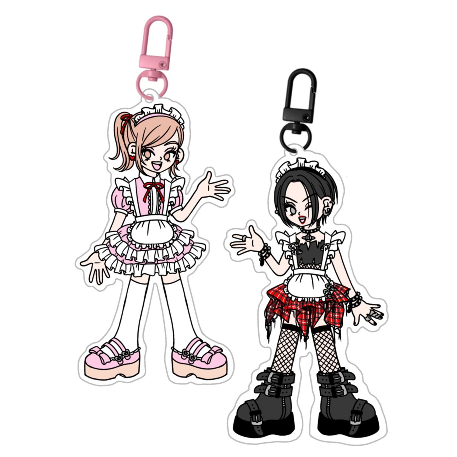 Image of Keychain set "NANA" Nana and Hachi