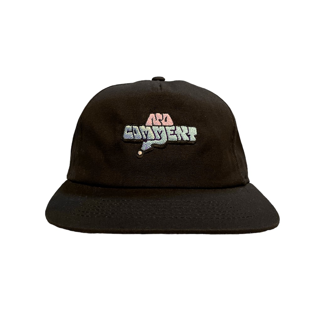 MÁGICO - "No Comment" Unstructured 5 Panel Cap (Black)