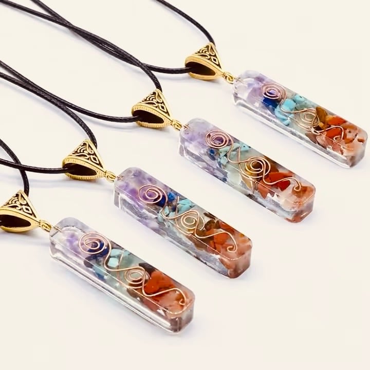 Image of Colorful Chakra Pendant Necklace