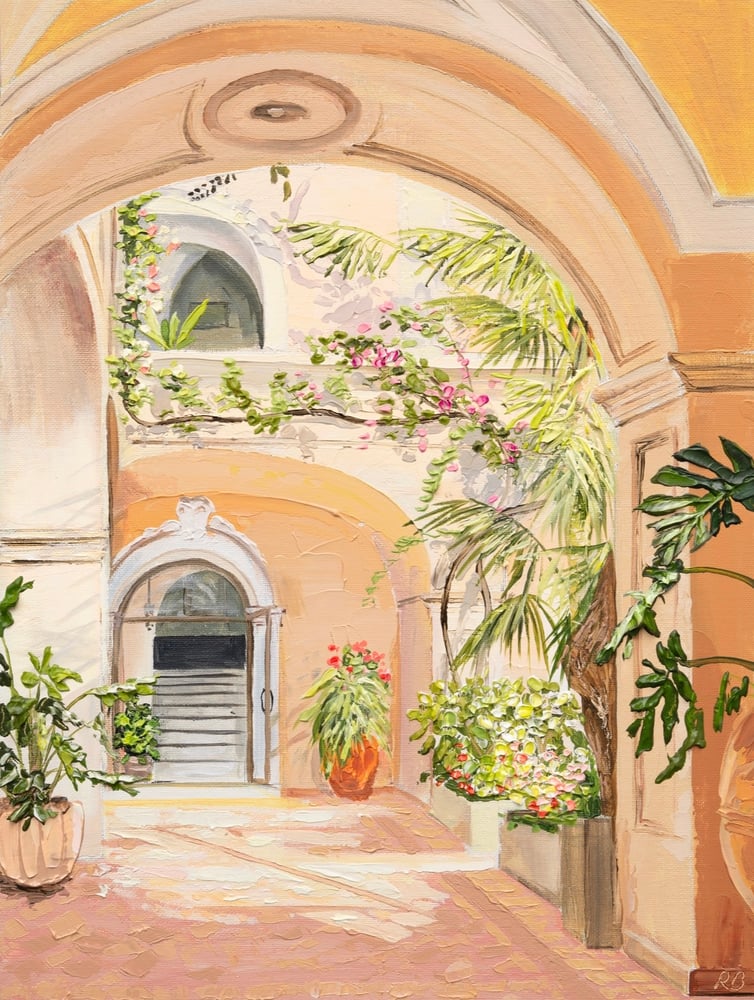Image of COURTYARD POSITANO - GICLÉE PRINT