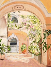 Image 1 of COURTYARD POSITANO - GICLÉE PRINT