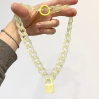 Image 4 of Small Colorblock Padlock Chokers