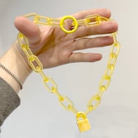 Image 5 of Small Colorblock Padlock Chokers