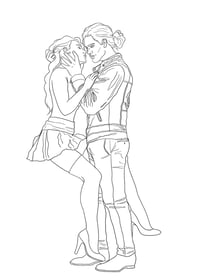 Image 19 of B&W Scene Sketch/ Coloring Page Commission